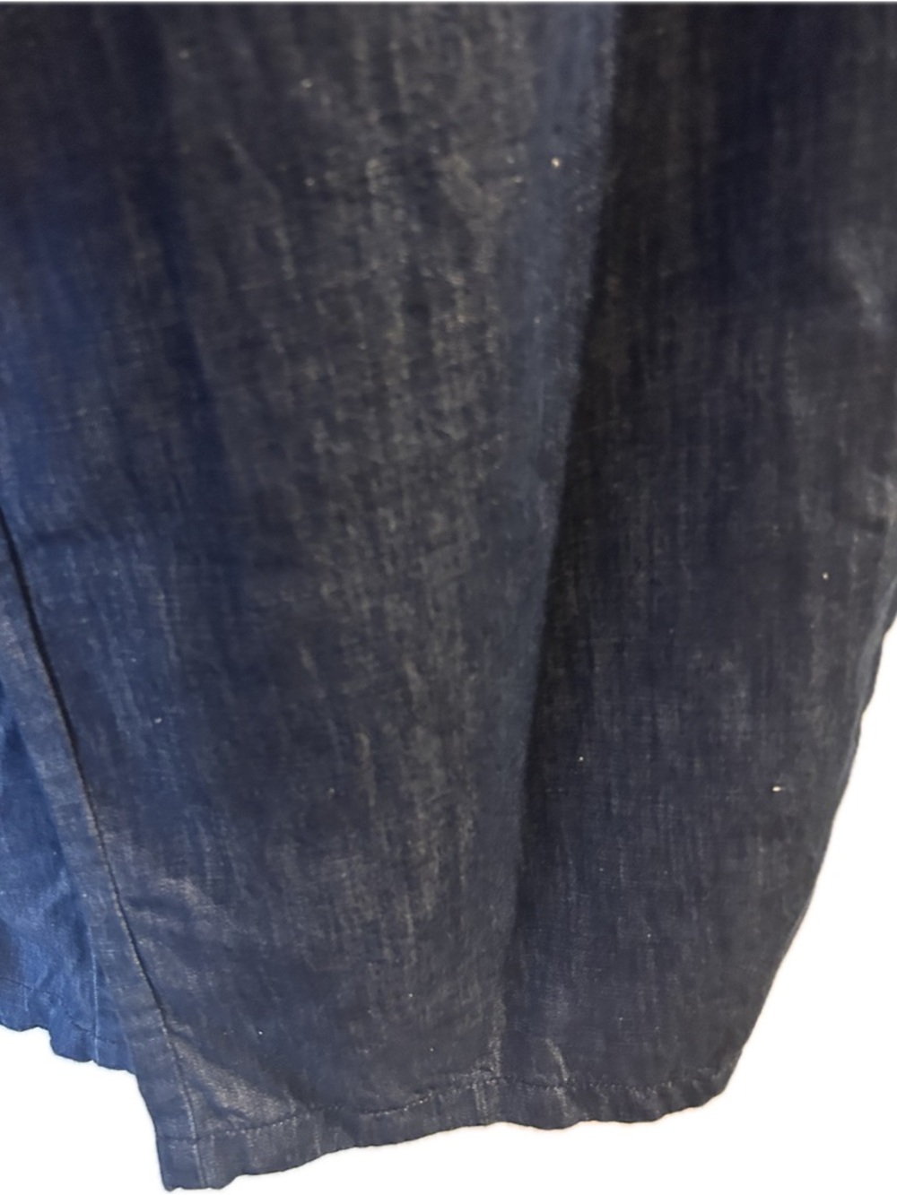 Ruti High-Rise Wide-Leg Trouser Jeans - Dark Blue Chambray-Style, like new - Picture 9 of 14